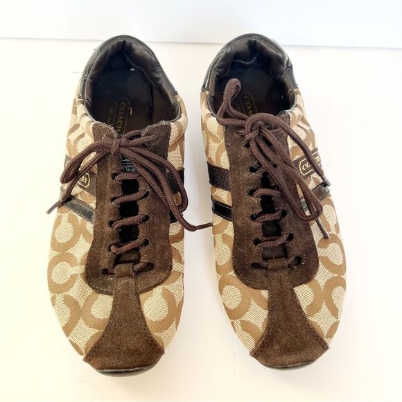 Coach Signature “Kathleen” Canvas Sneaker - Picture 2 of 9